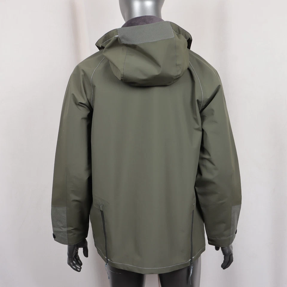 BARBOUR X AND WANDER Logo-Print Hooded Jacket In Green Size M - Image 2 of 4