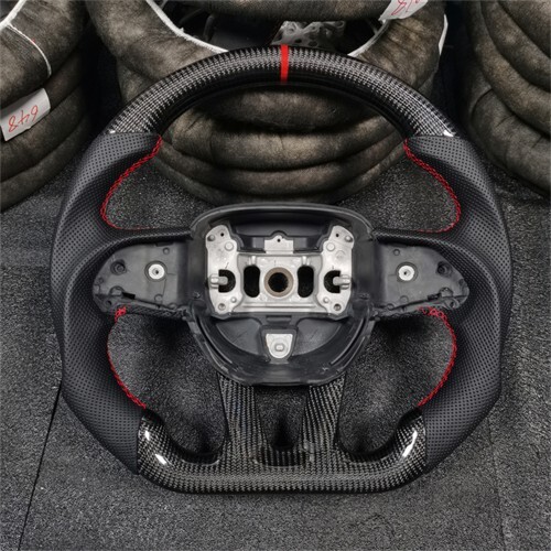 100 Real Carbon Fiber Steering Wheel For charger challenger scat pack