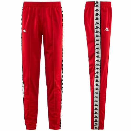 Pantalone tuta Kappa acetato rosso 222 banda Astoria no polsino bande  alternate | eBay