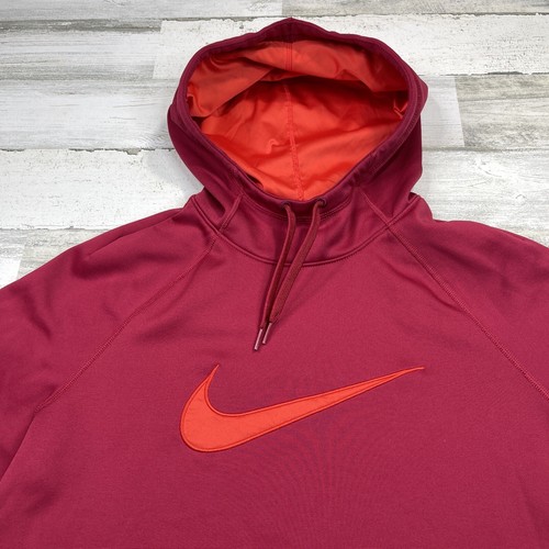 Nike Hoodie Sweatshirt Mens Medium Red 