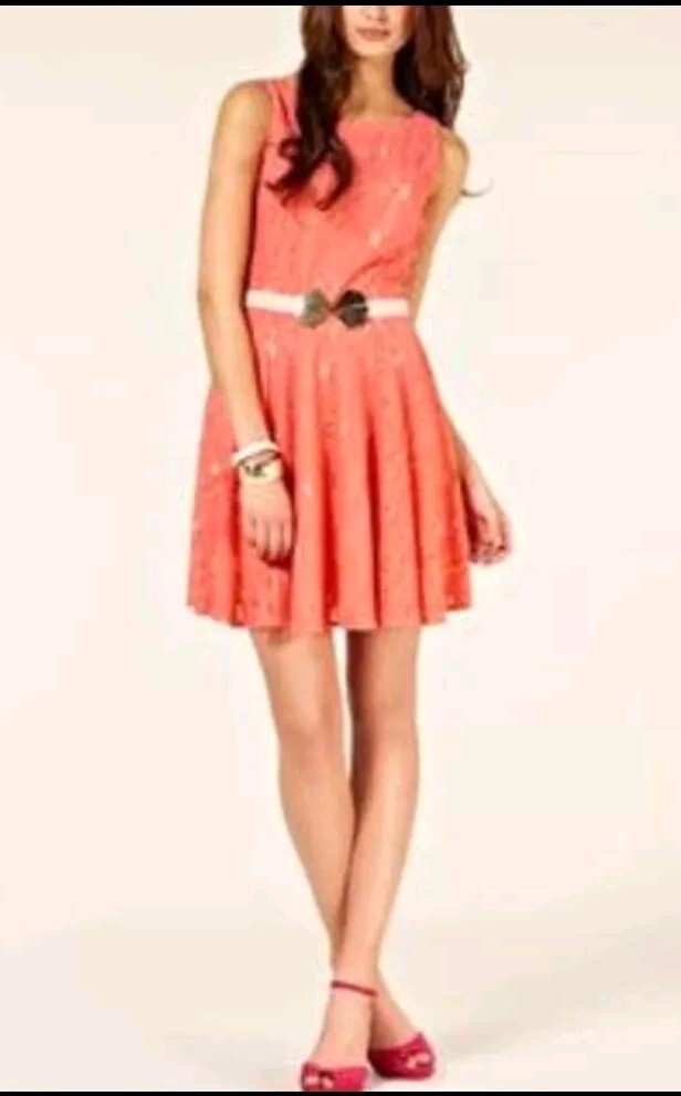 Oasis Peach / Coral Lace Skater Dress Size 12 | eBay UK Oasis Peach / Coral Lace Skater Dress Size 12 | eBay UK