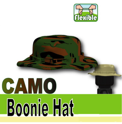 Camo Green Boonie Hat Military Cap Compatible w/toy brick minifig Army