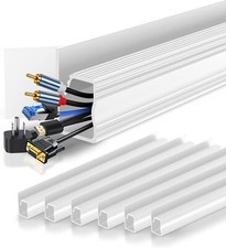 6 Pack Cable Management Under Desk J Channel Raceway with Double-Sided Adhesive