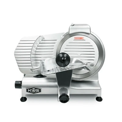 KITCHENWARE STATION KWS Premium Commercial 320W Electric Meat Slicer 10" with Stainless Blade
