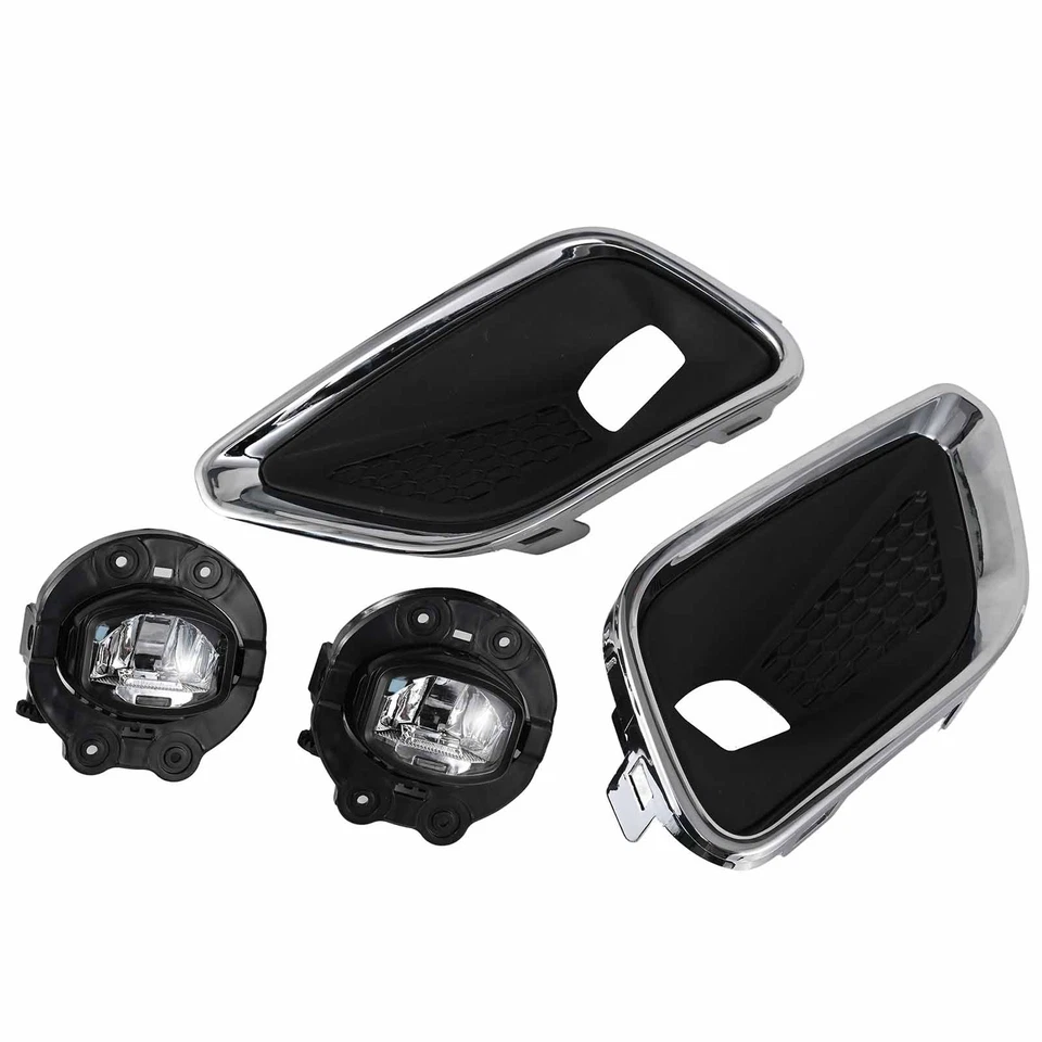 Luzes de neblina de LED com substituição de tampa de para-choque dianteiro para Jeep Cherokee 2019-2023 - Imagem 3 de 4