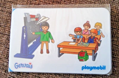 Autocollant sticker playmobil Ecole enfants  adesivo aufkleber pegatina vintage - Photo 1/2