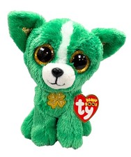 Ty Beanie Boos - Emerald the Dog, Glitter Eyes, MWMT