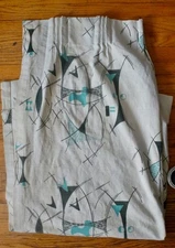 1950's Mid Century Atomic Barkcloth Vintage Fabric to Repurpose
