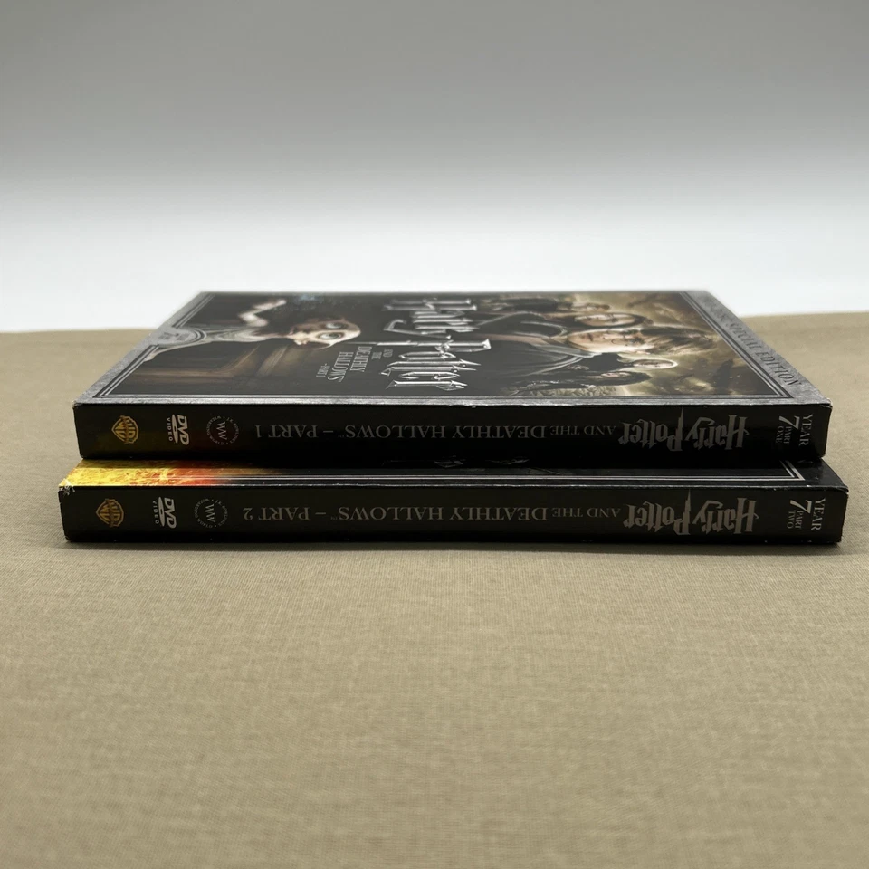 Harry Potter & the Deathly Hallows Part 1 & 2 (DVD 4-Disc + Slipcovers) Year 7 + - Image 3 of 4