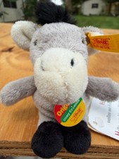 Vintage Steiff Donkey Cozy Friends 4" Plush Keyring Button Ear 110269 Rare w/Tag
