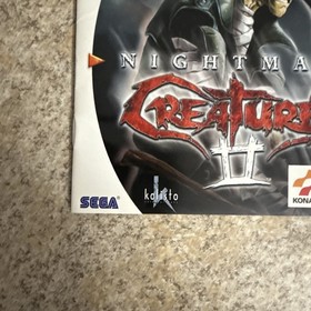Nightmare Creatures II Dreamcast CIB Complete Tested Great Shape One Owner Sega