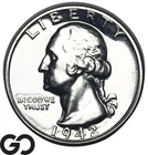 1942 Washington Quarter PROOF Silver 25C Philadelphia Superb Gem PF