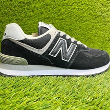 New Balance 574 Classic Mens Size 8 Black Gray Athletic Running Shoes Sneakers