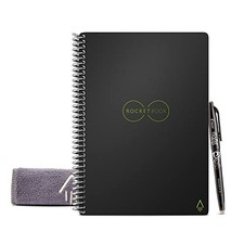 Rocketbook EVR2ERCAFR Core Smart Notebook, College Rule, Infinity Black Cover,