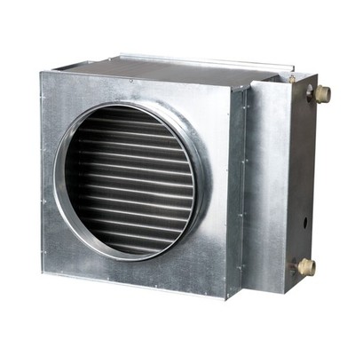 VENTS NKV 315-4 Warmwasser-Heizregister rund verzinkt, 4-reihig, 16 bar G 1'' WRG