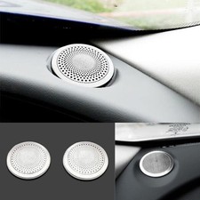 Cover Trim Dashboard L&R Speaker Sound  Silver Steel For Jaguar F-pace 17-2020