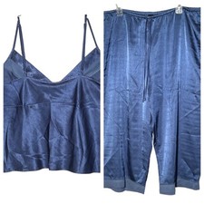Secret Treasures Women's 3x London Blue Intimate PJ set Cami Capris Pants Plus