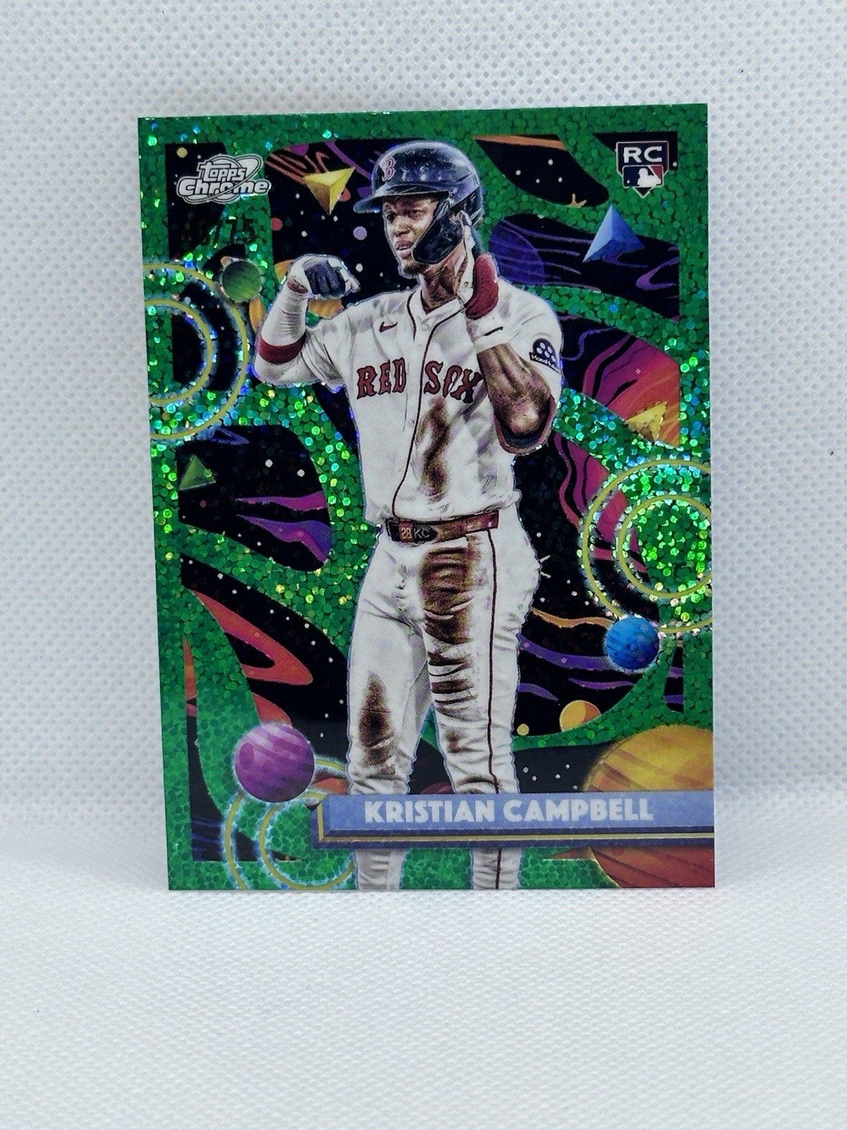 2025 Topps Cosmic Chrome Kristian Campbell #47 Rookie Green Space Dust /75