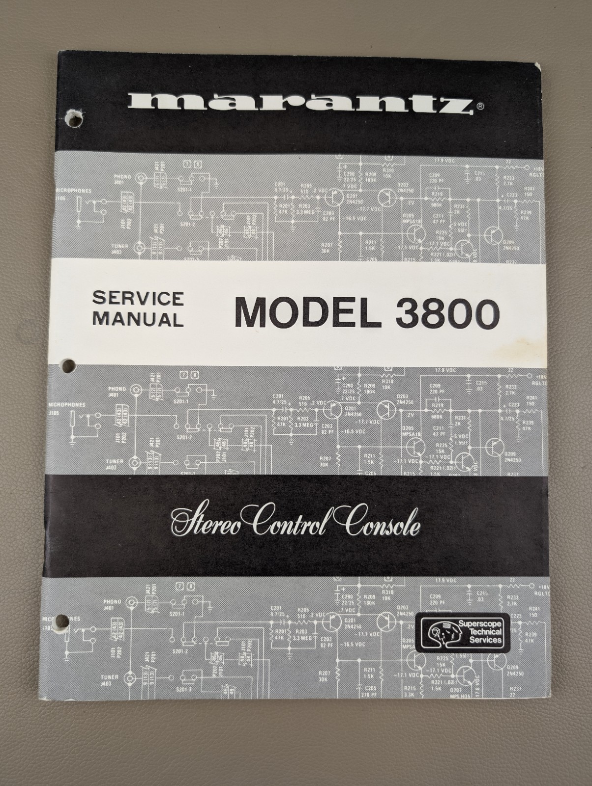 Marantz Model 3800 Stereo Control Console Service Manual D-581