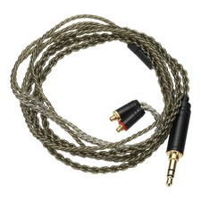 IEM Earphone Cable 28AWG 4 Cores HiFi Ear Monitor Cable Gray Green 3.5mm, MMCX