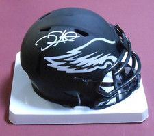 Jalen Hurts Signed Philadelphia Eagles Eclipse (Black Matte) Mini Helmet - JSA