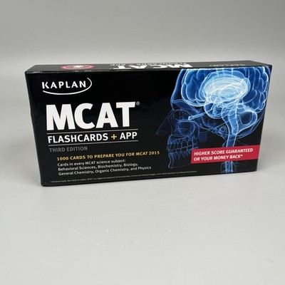 Kaplan MCAT Flashcards + App 1000 Cards Biochemistry Biology Chemistry Excellent