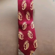 FERRARI Tie Necktie tie silk 100 dark red Pre-owned. C2