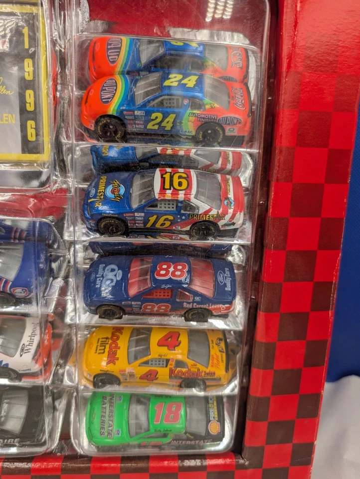 Racing Champions 1996 Edición Especial NASCAR Set 12 Coches con Tarjetas Diecast 1/64 Foto 3 de 4