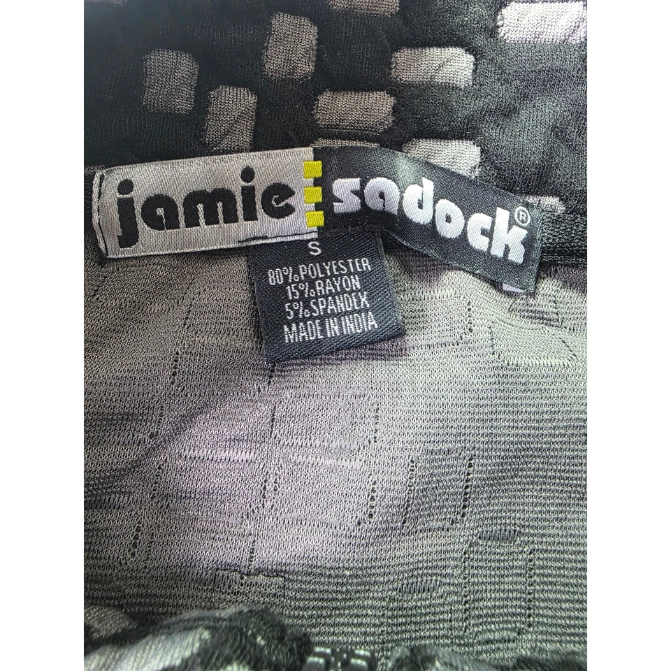 JAMIE SADOCK Negro Geométrico Activo Deportivo Golf Pullover Suéter Chaqueta Talla S Foto 4 de 4