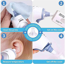 400 Pack Ear Thermometer Probe Covers, Disposable Refill Lens Filters Caps Co...