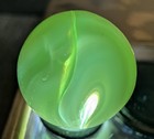 .56" Vintage Jabo Vitro Agate Marble Jade Green White Swirl Player NM — photo 10