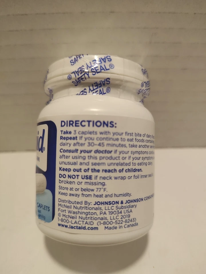 🔥 Lactaid Original Strength Caplets 120ct Exp 2025+ (No Box) Sealed - Image 2 of 3