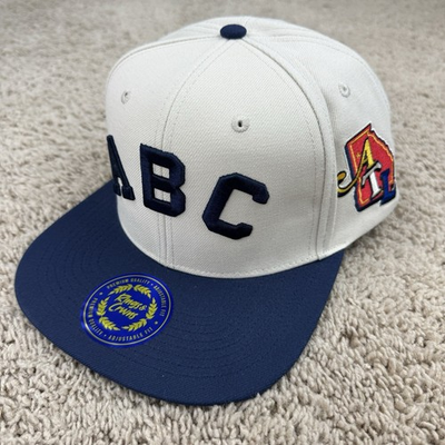 #ad #ad Atlanta Black Crackers Hat Rings amp; Crwns NLB Side Patch Snapback Cream Navy Cap $26.97