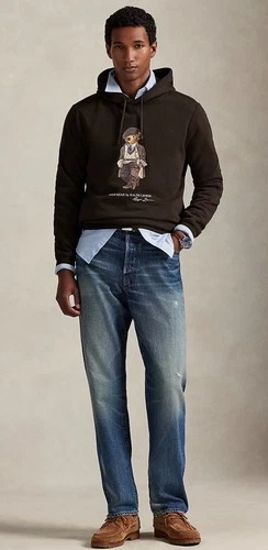 NWT Polo Ralph Lauren Brown HERITAGE BEAR Fleece Hoodie Sweatshirt image 5