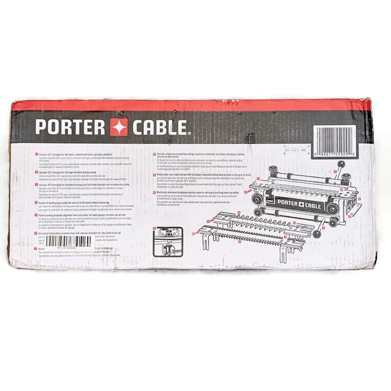 Plantilla de cola de milano PORTER-CABLE 4216 Deluxe de 12 pulgadas con mini kit de combinación de plantillas Foto 2 de 4