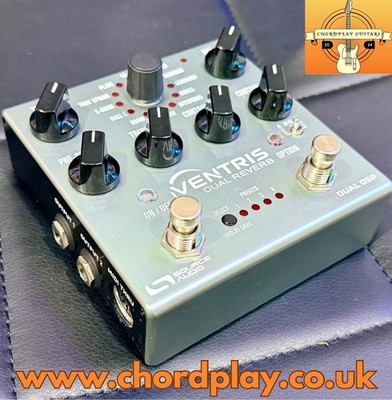   Source Audio Ventris Dual Reverb Pedal ~ Gitarreneffekte FX Einheit ~ Silber  
