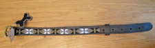 ""NEW"" DOG COLLAR MADE in KENYA by HAND / COWHIDE & GOAT KID LEATHER BROWNS