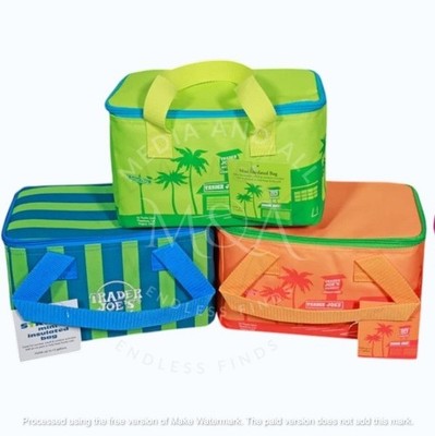 1 Trader Joe's 2026 Mini Insulated Tote Summer Fun Ltd Ed Pink