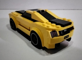 Custom Yellow/Black Ford Mustang GT - This is a modified LEGO 75871 Speed Champi
