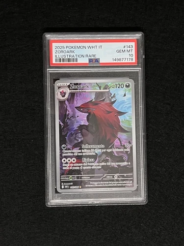 Zoroark 143/086 PSA 10 Italian White Flare Black Bolt Pokemon Gem Mint LOW POP