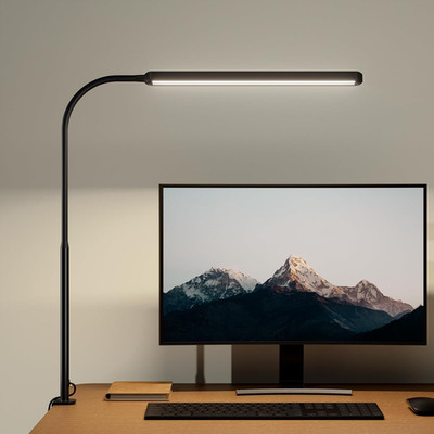 SUPERDANNY Eye-Caring LED Desk Lamp 360° Flexible Gooseneck Work Lamp with Desk 