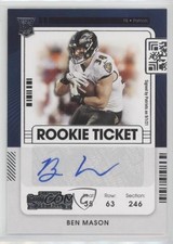 2021 Panini Contenders Rookie Ticket Ben Mason #227 Auto 0q3