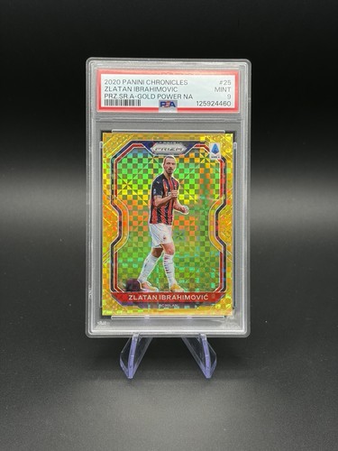 2020-21 Panini Chronicles Prizm Gold Power Prizm Zlatan Ibrahiovic #25 PSA 9