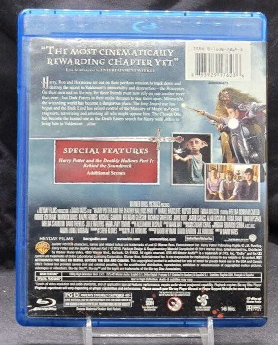WARNER BROS. - HARRY POTTER AND THE DEATHLY HOLLOWS PART 1 - BLU-RAY - 2010 - Image 2 of 2