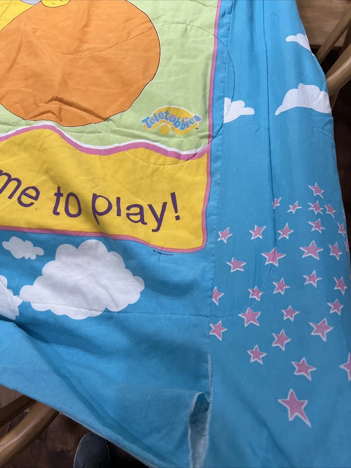 Edredón doble Teletubbies vintage ropa de cama 2 caras LEER Tinky Winky Dipsy Foto 3 de 4