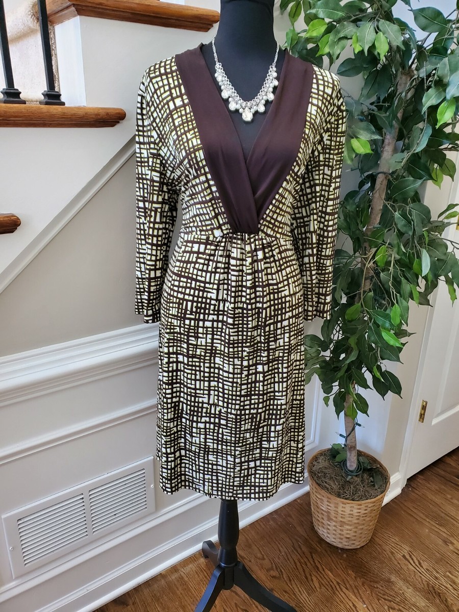 AA Studio AA Women Multicolor Polyester V Neck Long Sleeve Knee