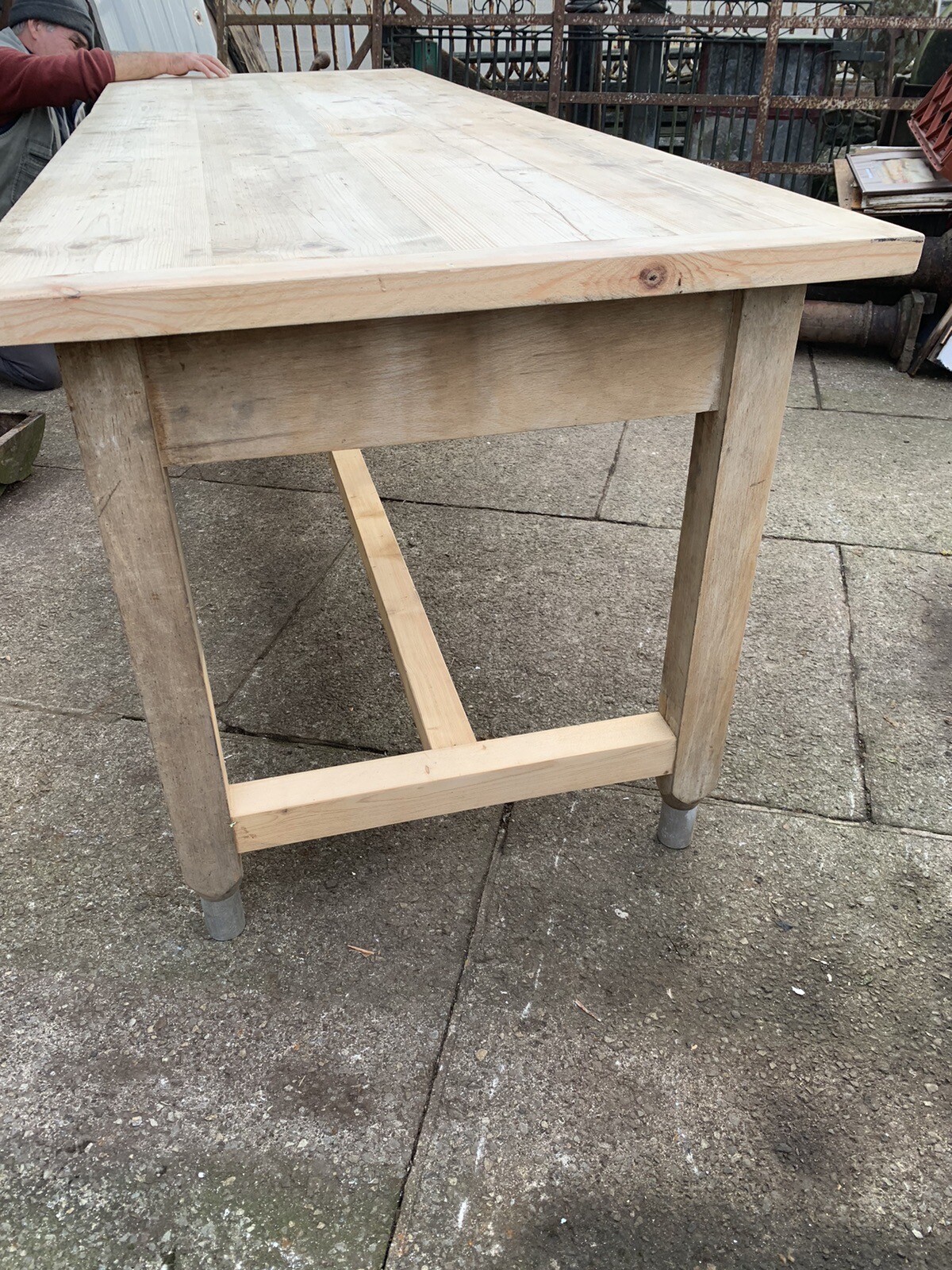 Large 8ft Antique Refurbished Dining Kitchen Table eBay