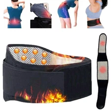 Self Heating Magnetic Back Support Lower Lumbar Brace Adjust Belt Pain Relief