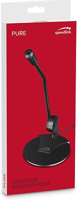 Computer PC Mikrofon Mic Desktop Tischplatte Speedlink Pure 3,5mm Klinke SL-8702-BK