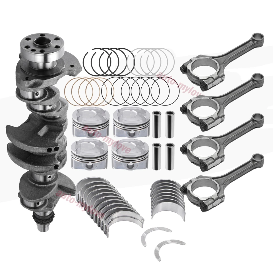 Kit de pistón y anillos de varilla de conexión del cigüeñal de 1,6 L para Hyundai Accent Kia Rio Soul Foto 2 de 4